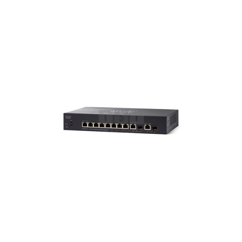Cisco SG350-10 | Switch | 8x 1000Mb/s, 2x Combo(RJ45/SFP), Zarządzalny