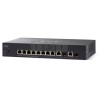 Cisco SG350-10 | Switch | 8x 1000Mb/s, 2x Combo(RJ45/SFP), Zarządzalny