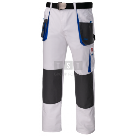 ART-MAS CLASSIC WHITE WYTRZYMAŁE SPODNIE ROBOCZE MĘSKIE DO PASA R. 48