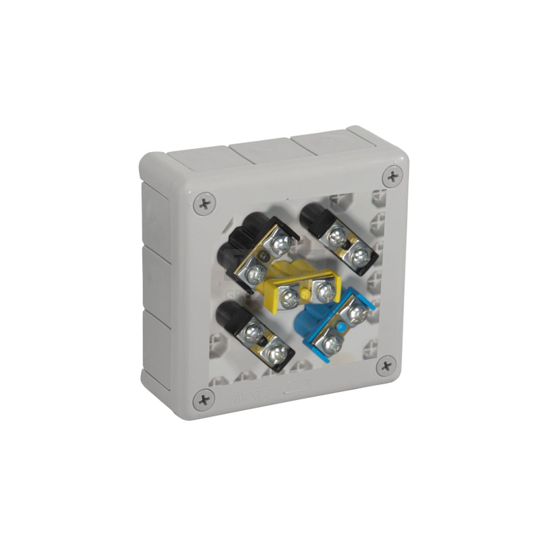 Puszka natynkowa z zaciskami 12 wlotów VIPLAST VP-51 SZARA IP55 118x118x46mm 051-53