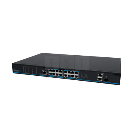 VONT-SP1116 Switch OPTIVA PoE FastEthernet, 16 portów FE, 16xPoE/PoE+, 250W, 2xGB, 1xSFP, niezarządzalny