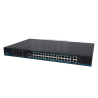 VONT-SP1124L Switch OPTIVA PoE FastEthernet, 24 portów FE, 24xPoE/PoE+, 360W, 2xGB, 1xSFP, niezarządzalny
