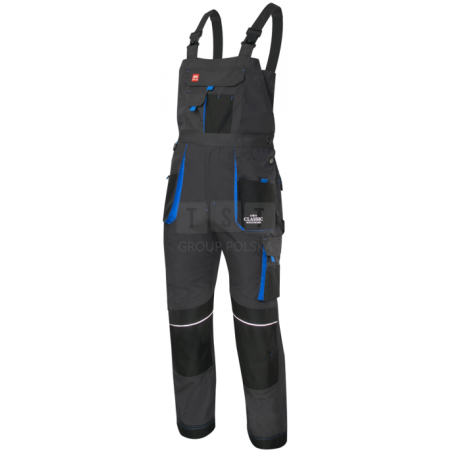 Ogrodniczki robocze grafitowo-czarne r.50