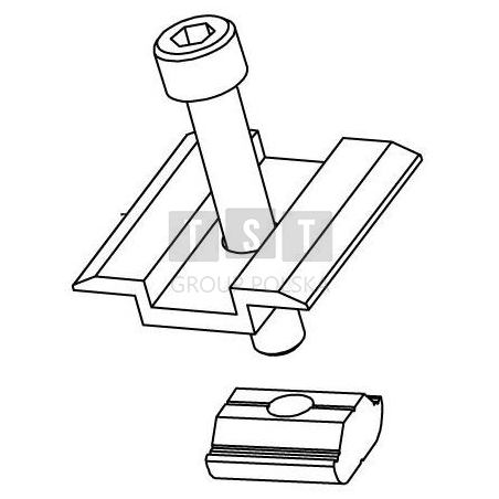 KLEMY ŚRODKOWE KLIK 30 - 35mm, 6 SZTUK CZARNE, CORAB XFS_K002.7