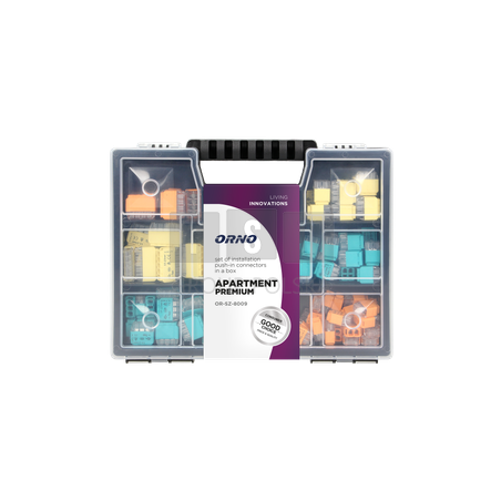 OR-SZ-8009 Zestaw złączek wciskanych i zaciskowych 109 szt.