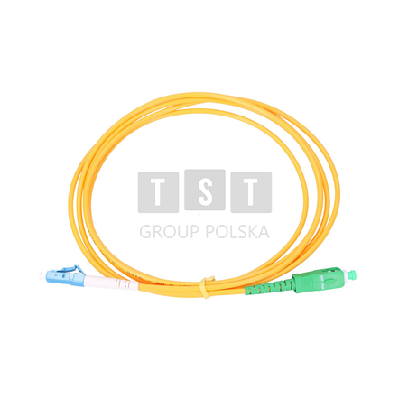 Extralink LC/UPC-SC/APC | Patchcord | Jednomodowy, Duplex, G657A1, 3mm, 1m