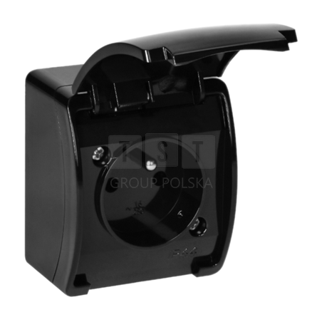 OR-OE-7105/B Gniazdo pojedyncze 2P+Z AQUATIC IP44 cza