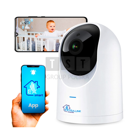 Extralink Smart Life HomeEye | Kamera IP | PTZ, Wi-Fi, 2.5K, 4MP, Niania