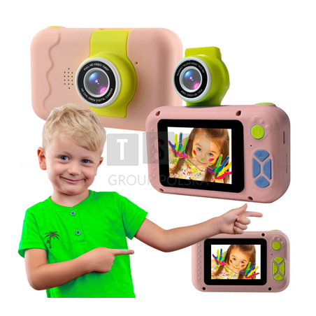 Aparat cyfrowy dla dzieci Extralink H135 Różowy | obiektyw do selfie, 1080P, wyświetlacz 2.0"