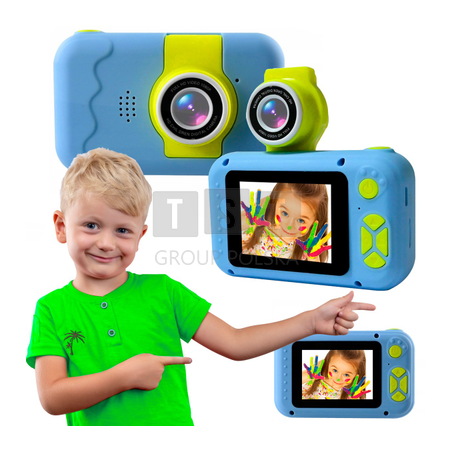 Aparat cyfrowy dla dzieci Extralink H135 Niebieski | obiektyw do selfie, 1080P, wyświetlacz 2.0"