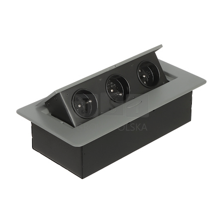 LISTWA ZASILAJĄCA MEBLOWA OR-GM-9032/GR (3 GNIAZDA) ORNO