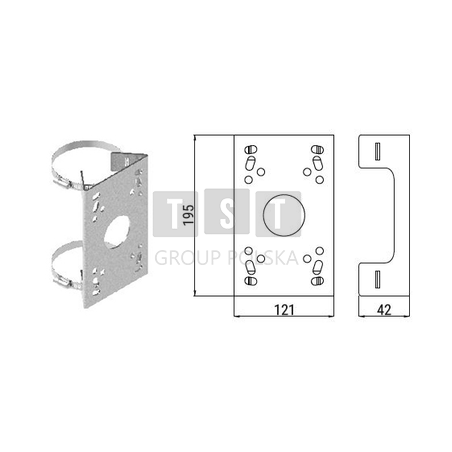 US KO Uchwyt słupowy do kamer obrotowych