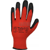 CERVA RTELA HS-04-016 RĘKAWICE ROBOCZE POWLEKANE LATEKSEM DZIANE BEZSZWOWE CZERWONO-CZARNE RWNYL OGRIFOX OX-LATEKS R. 11