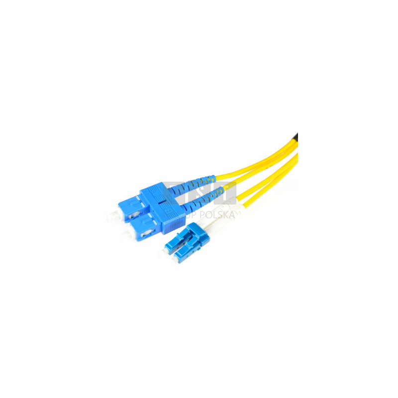 PATCHCORD ŚWIATŁOWODOWY SM SC/UPC-LC/UPC DUPLEX 0,5m