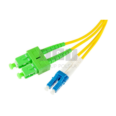 PATCHCORD ŚWIATŁOWODOWY SM 0,5M DUPLEX 9/125, SC/APC-LC/UPC 3.0MM