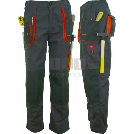 ART-MAS CLASSIC WHITE WYTRZYMAŁE SPODNIE ROBOCZE MĘSKIE DO PASA R. 50