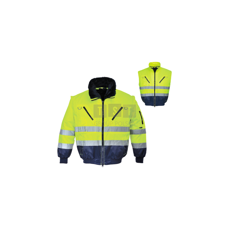 PORTWEST PJ50 KURTKA OCIEPLANA OSTRZEGAWCZA PILOT 3w1 R. 2XL