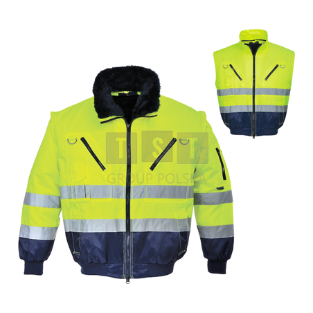 PORTWEST PJ50 KURTKA OCIEPLANA OSTRZEGAWCZA PILOT 3w1 R. 2XL