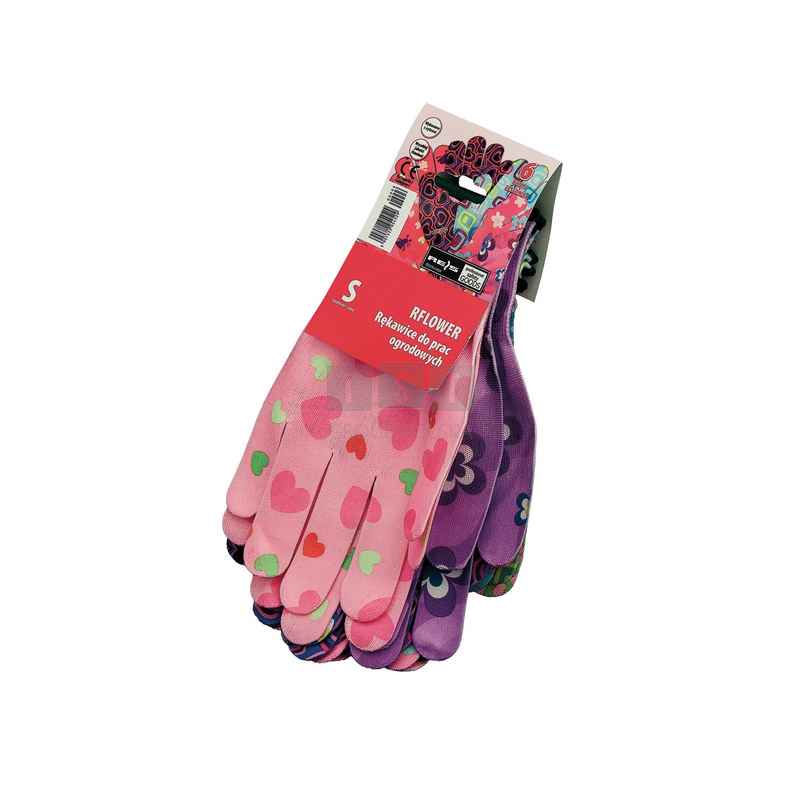 REIS RFLOWER RĘKAWICE OCHRONNE NYLONOWE DAMSKIE R. S