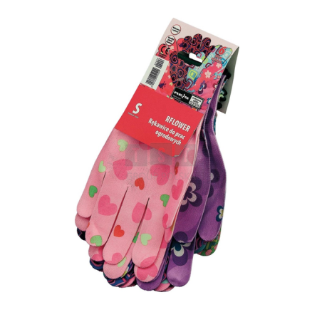 REIS RFLOWER RĘKAWICE OCHRONNE NYLONOWE DAMSKIE R. S