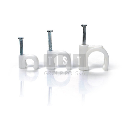 UCHWYT Z GWOŹDZIEM DO PRZEWODÓW OKRĄGŁYCH FLOP-O7 (100szt.)