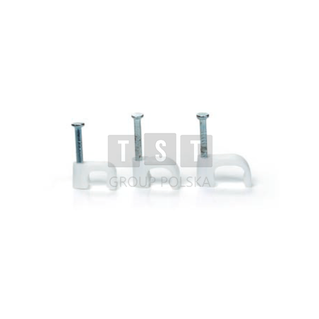 UCHWYT Z GWOŹDZIEM DO PRZEWODÓW PŁASKICH FLOP-P12/6 (100szt.)