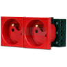 Gniazdo 2M elektryczne podwójne + blokada
