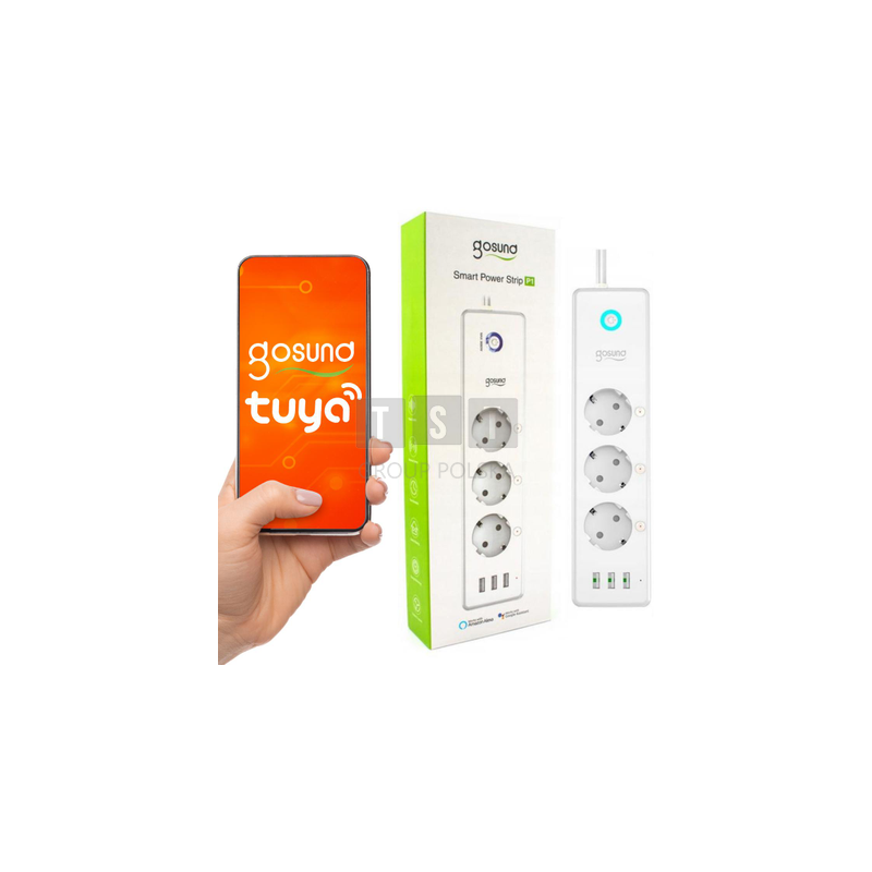 GOSUND Listwa zasilająca SMART 16A WiFi ANDROID iOS TUYA