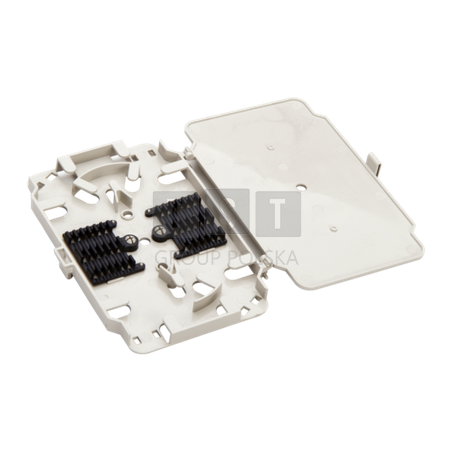 Kaseta (tacka) spawów światłowodowych z uchwytami na 12 spawów ALANTEC