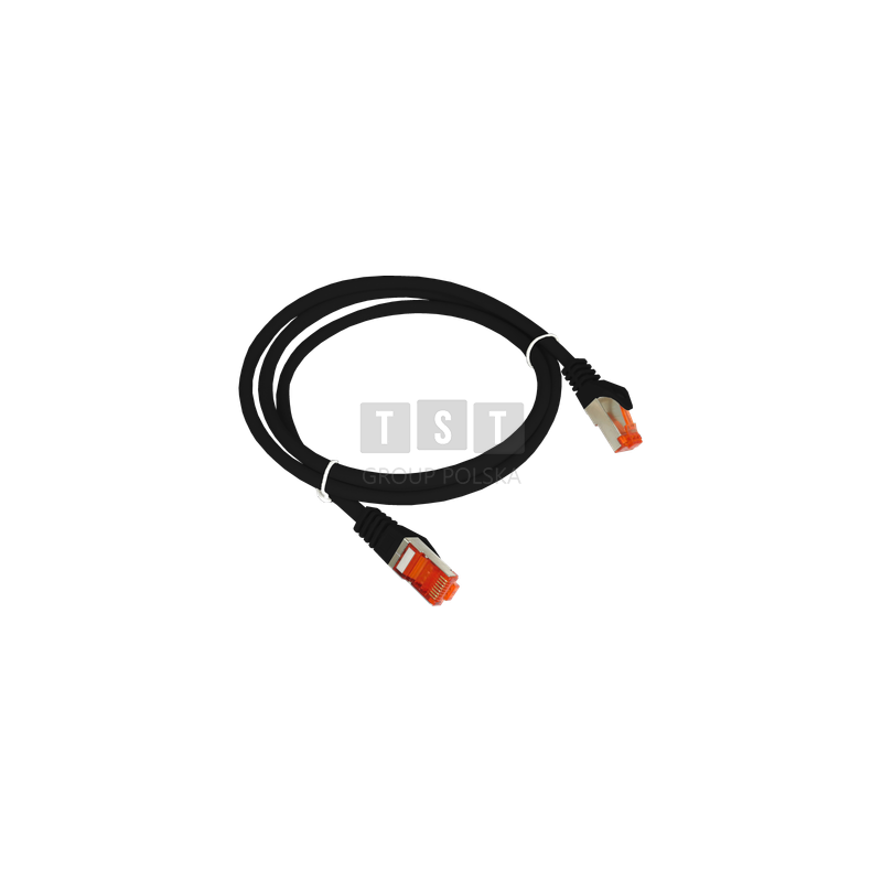 Patch-cord F/UTP kat.6 PVC 5.0m czarny ALANTEC