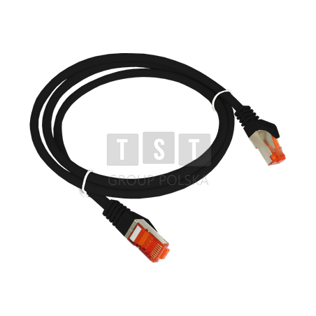 Patch-cord F/UTP kat.6 PVC 5.0m czarny ALANTEC