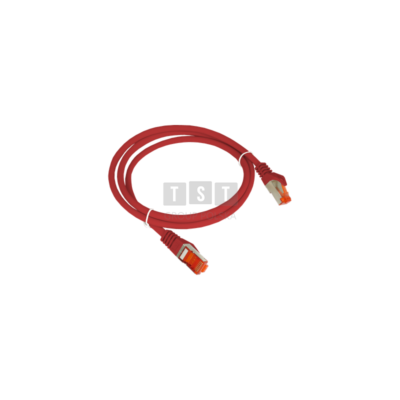 Patch-cord F/UTP kat.6 PVC 0.25m czerwony ALANTEC