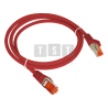 Patch-cord F/UTP kat.6 PVC 0.25m czerwony ALANTEC