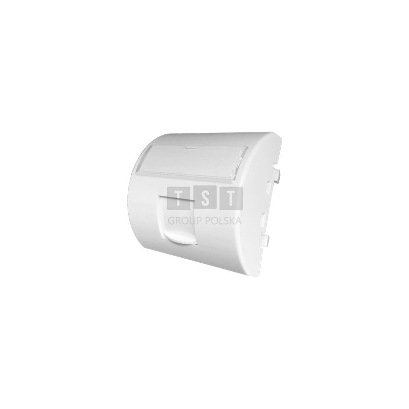Adapter 45x45 1xRJ45 z klapką przeciwkurzową (wypukły zaokrąglony) ALANTEC