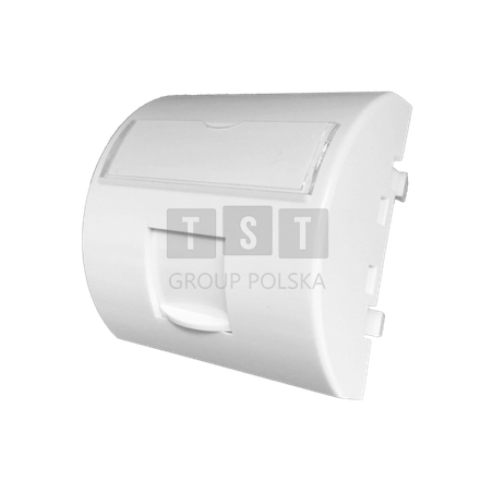 Adapter 45x45 1xRJ45 z klapką przeciwkurzową (wypukły zaokrąglony) ALANTEC