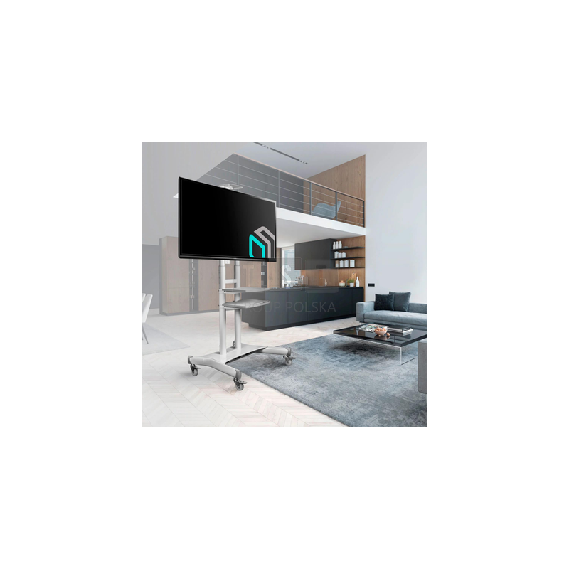 Mobilny stojak do TV 50"-83" do 90 kg ONKRON TS1881 Biały