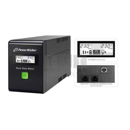 UPS ZASILACZ AWARYJNY PowerWalker VI 600 SW FR