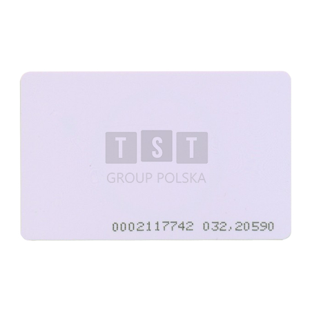 Karta zbliżeniowa 125kHz UNIQUE PROCOMM z nadrukowanym kodem