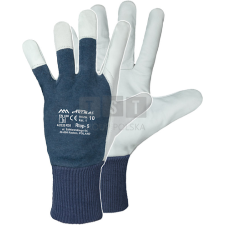 ARTMAS RTOP-S RĘKAWICE OCHRONNE ROBOCZE SKÓRA LICOWA KOZIA