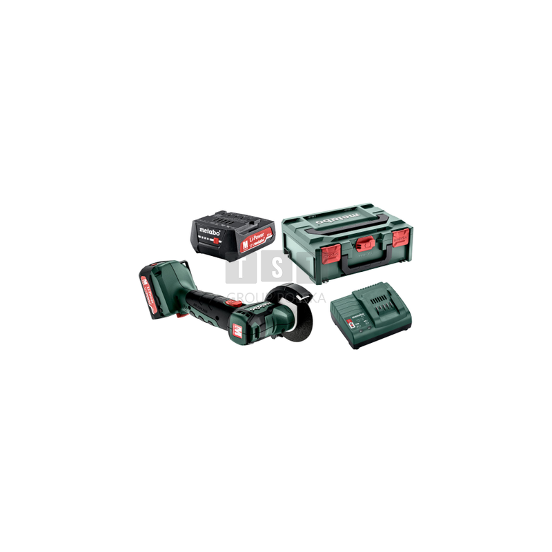 Akumulatorowa szlifierka kątowa Metabo PowerMaxx CC 12 BL 2x2Ah walizka ładowarka