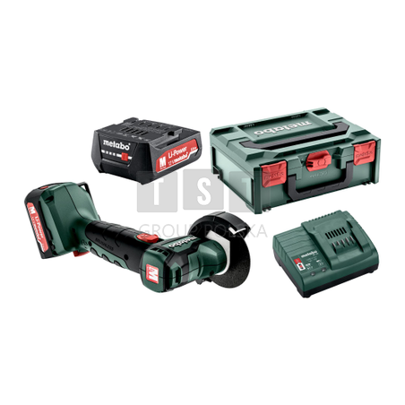 Akumulatorowa szlifierka kątowa Metabo PowerMaxx CC 12 BL 2x2Ah walizka ładowarka