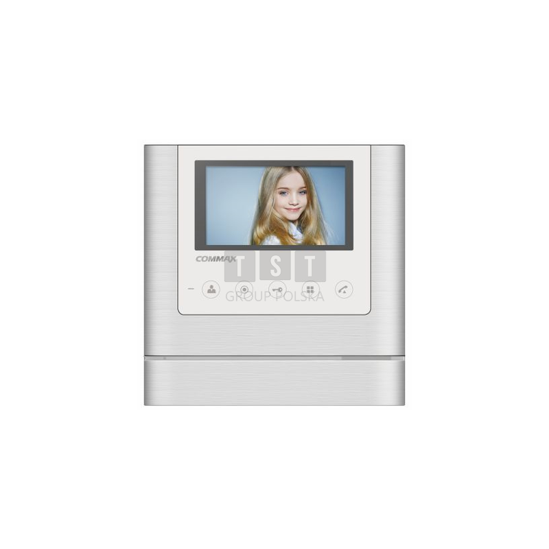 CDV-43M WHITE Monitor do systemów analogowych COMMAX, 4,3" TFT-LCD, głośnomówiący, przyciski dotykowe, COMMAX