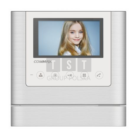 CDV-43M WHITE Monitor do systemów analogowych COMMAX, 4,3" TFT-LCD, głośnomówiący, przyciski dotykowe, COMMAX