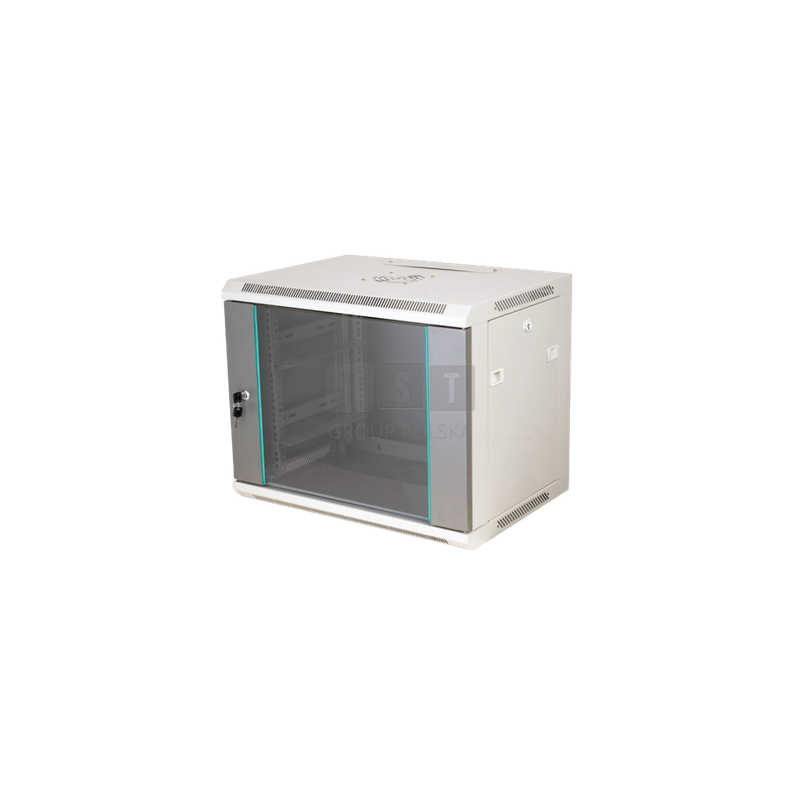 SW-15U-600-450-N-DSJ-OP-RP-B-S Szafka rack wisząca 19" 15U 600x450, niedzielona