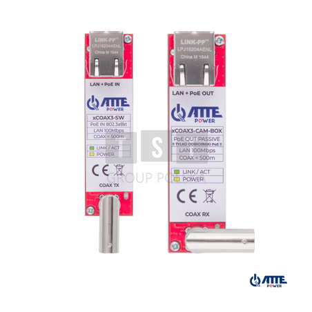 xCOAX3-SET-BOX Zestaw do transmisji Ethernet (PoE) po koncentryku